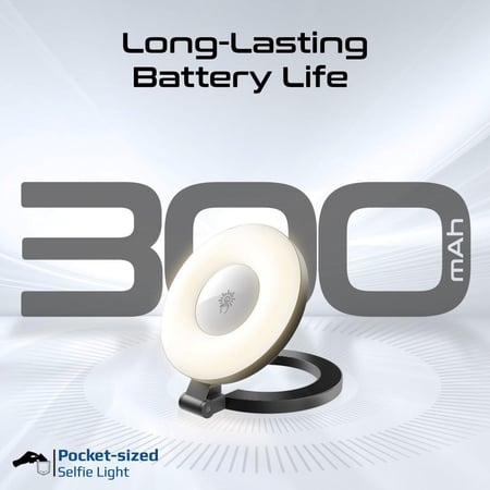 أحدث ضوء سيلفي على شكل حلقة قابل لاعادة الشحن ويدعم تقنية ماج سيف بتصميم نحيف وانيق - Promate MagHalo