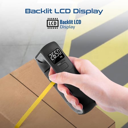 أحدث ميزان حقائب رقمي– بحمولة قصوى 50 كجم، دقة عالية بفروقات 50 جم، شاشة LCD بإضاءة خلفية، وحدتان للقياس (كجم/رطل)، تصميم مريح، أداة وزن مدمجة للسفر