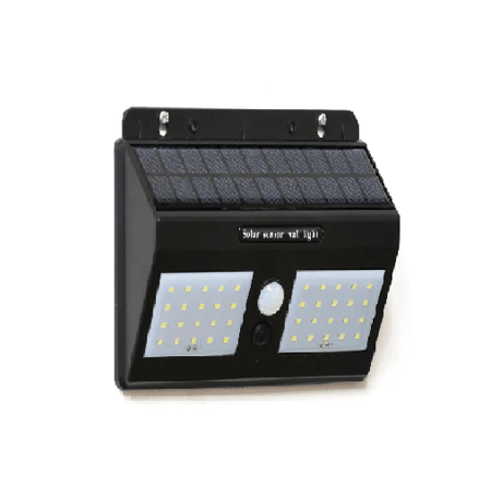 مصباح خارجي بالطاقة الشمسيه بمستشعر حركة أسود DLC-SWL04 من DLC ضمان سنتين Solar Wall Lamp