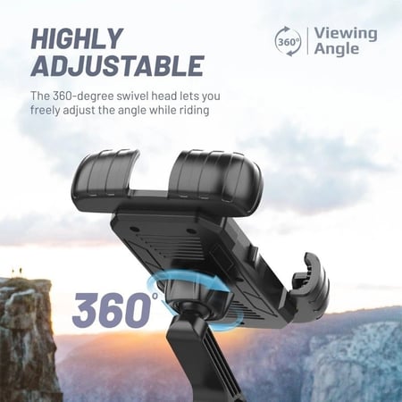 بروميت حامل هاتف للدراجات النارية قابل للتعديل وللدوران بزاوية 360 درجة-اسود BikeMount-2
