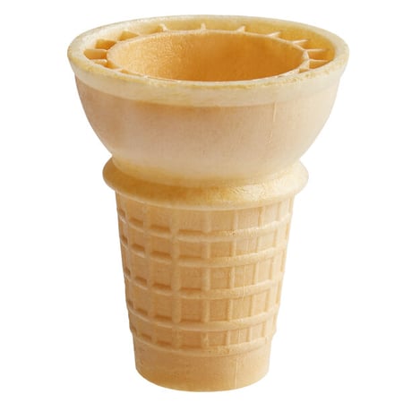 بسكويت وافل آيس كريم أقماع المخبوزة ذات القاعدة المسطحة، ٢٤ قطعة وصف المنتج Honeyfield Baked Flat Bottom Ice Cream Cones 24 pcs