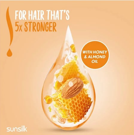 شامبو صانسيلك 2 في 1 بزيت اللوز والعسل وعطر يفوح حتى 24 ساعة 350 ملي