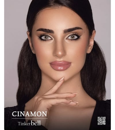 عدسات لون القرفة Tinker bell CINAMON تينكربل الكورية اللاصقة - زينة شهرية