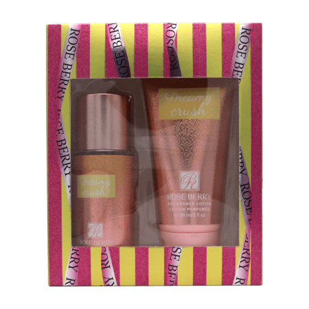 طقم عطر مركز مع لوشن جسم عطري من روز بيري