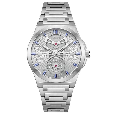 ساعة رجالية من لادون لون فضي مينا فضي