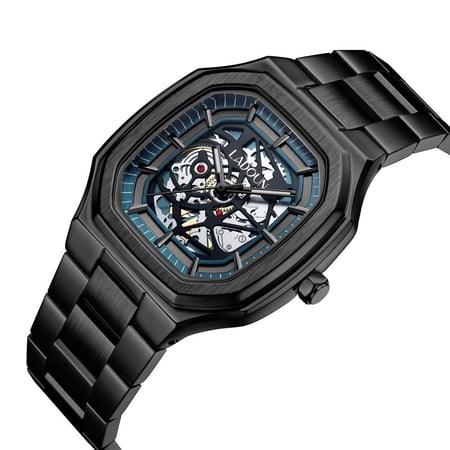 ساعة رجالية ستيل لون أسود من لادون