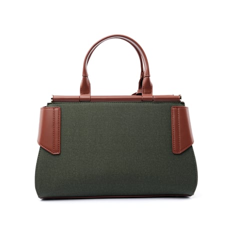 شنطة نسائية من لادون بلون أخضر وبني