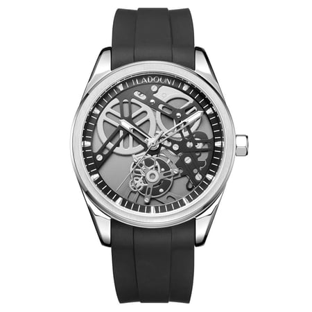 ساعة رجالية من لادون لون أسود و فضي
