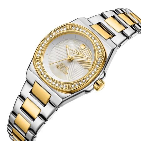 ساعة نسائية من لادون بلون فضي و ذهبي