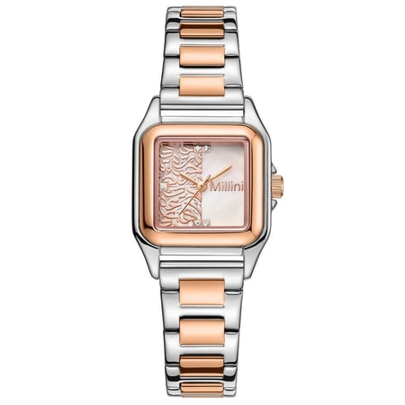 ساعة نسائية ستيل من لادون بلون روز و فضي