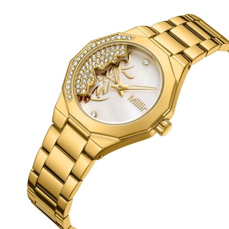 ساعة نسائية من لادون بلون ذهبي