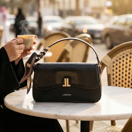 شنطة نسائية من لادون بلون أسود