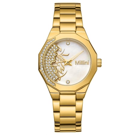 ساعة نسائية من لادون بلون ذهبي