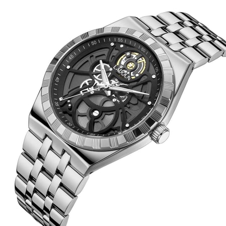 ساعة رجالية ستيل - لون فضي - LADOUN