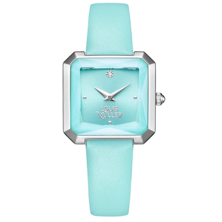 ساعة نسائية جلد - لون تركواز -  LOUIS MULLER
