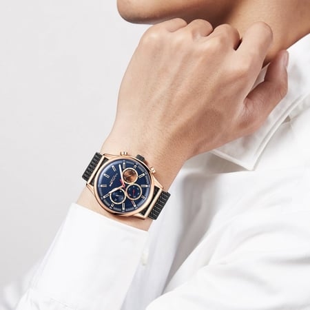 ساعة رجالي ستيل لون أسود ROBERTO BENANNI