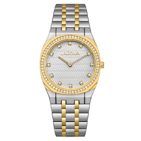 ساعة نسائية ستيل لون ذهبي و فضي من لادون