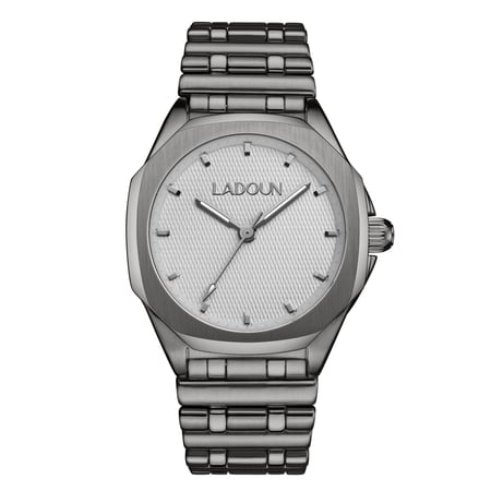 ساعة رجالية ستيل لون رمادي من لادون