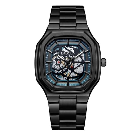 ساعة رجالية ستيل لون أسود من لادون