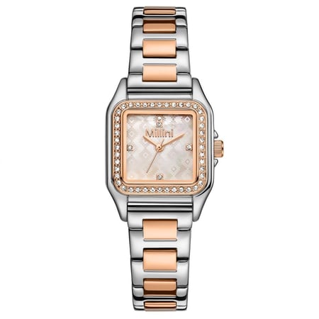 ساعة نسائية من لادون بلون فضي و روز