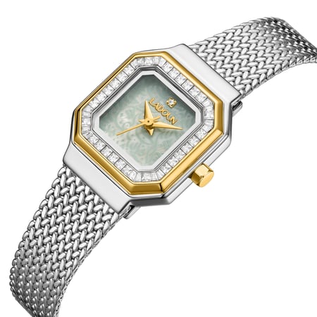 ساعة نسائية ستيل  لون ذهبي و فضي من  لادون