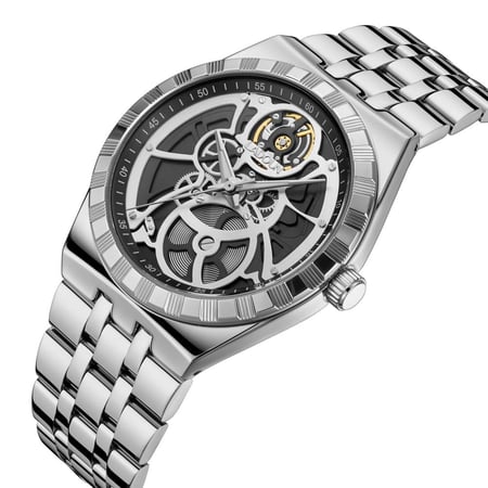 ساعة رجالية ستيل لون فضي من لادون