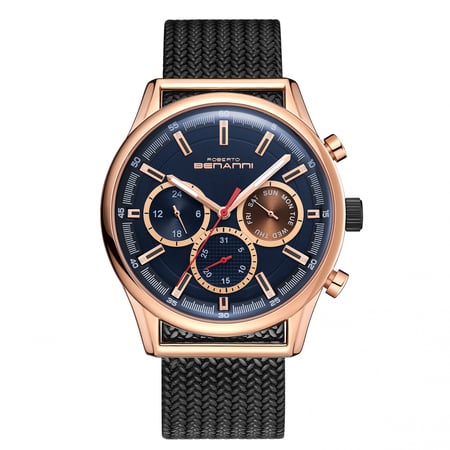 ساعة رجالية ستيل لون أسود ROBERTO BENANNI