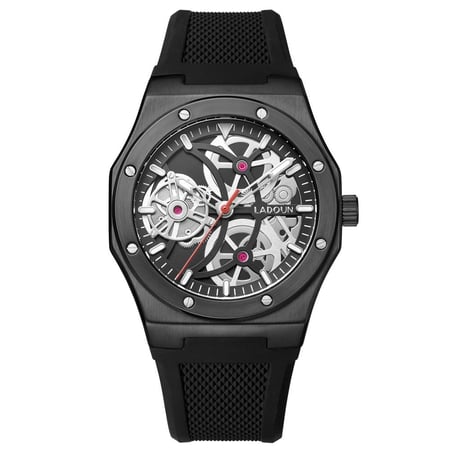 ساعة رجالية من لادون لون اسود و رصاصي