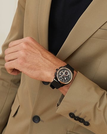 ساعة رجالية ربل لون أسود  ROBERTO BENANNI