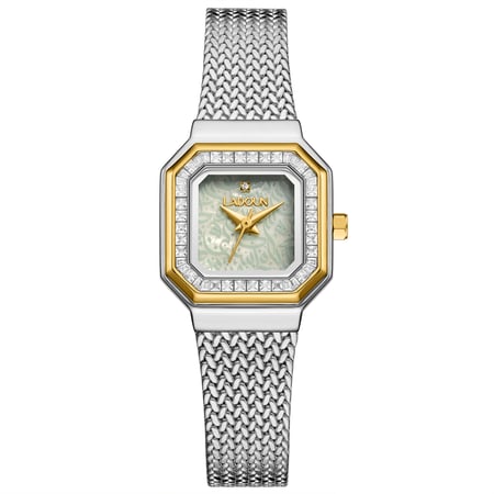 ساعة نسائية ستيل  لون ذهبي و فضي من  لادون