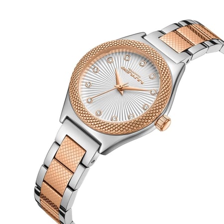 ساعة نسائية من لادون بلون فضي و روز