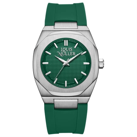 ساعة رجالية  ربل لون اخضر LOUIS MULLER