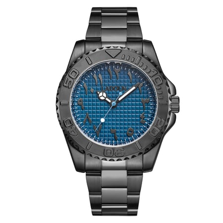 ساعة رجالية ستيل لون أسود من لادون