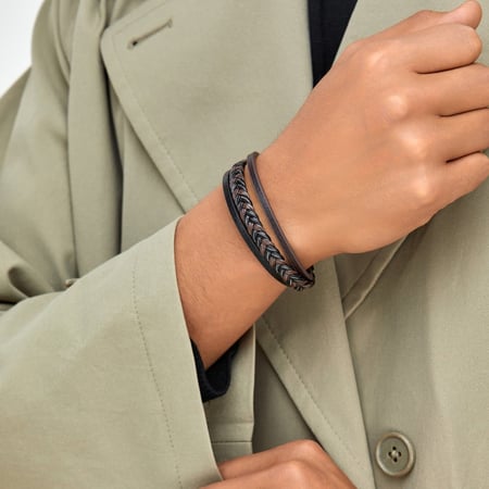 أسوارة رجالية - لون أسود و بني - لادون