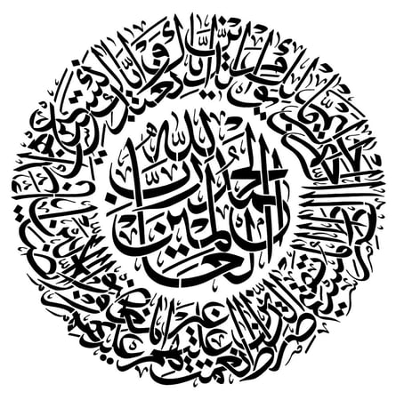 استينسل سورة ( الفاتحة )
