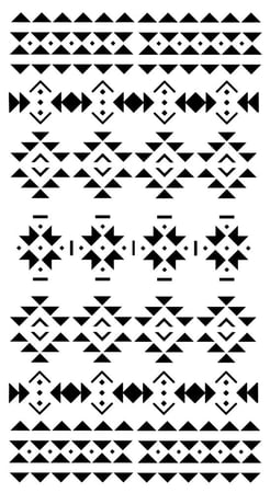 استينسل زخرفة شعبية ( 11 )