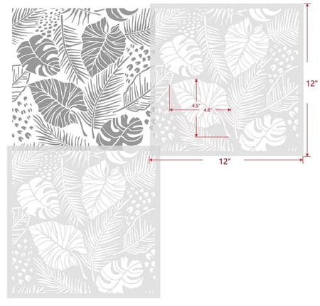 استينسل ديكور ( اوراق شجر )  45*45 سم