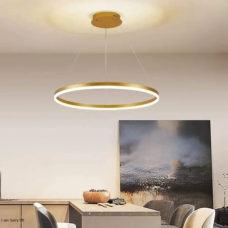 نجف علاقي حلقه  مقاس 80 سم ليد ثلاث اضاءات متوفر بلونين