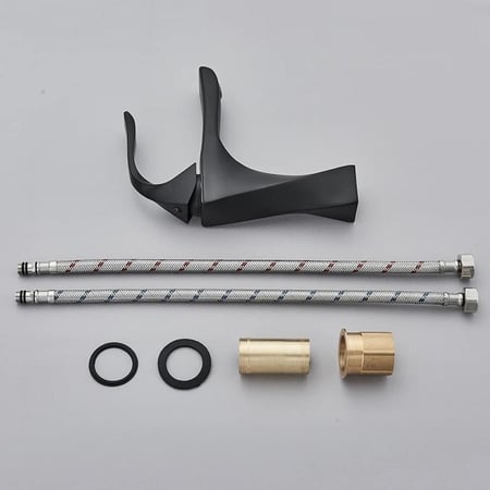 خلاط مغسله اسود مطفي قصير