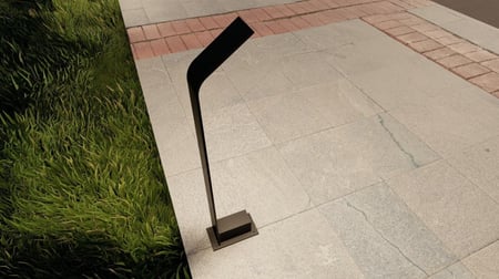 عمود انارة حدائق ليد مستطيل نحيف