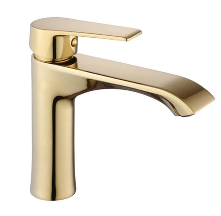 خلاط مغسله ذهبي مطفي قصير