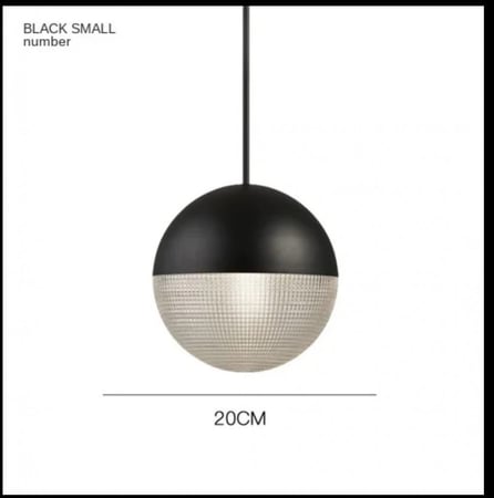 علاقي اسود مفرد بتصميم عصري متوفر مقاسين قاعده اللمبه E27