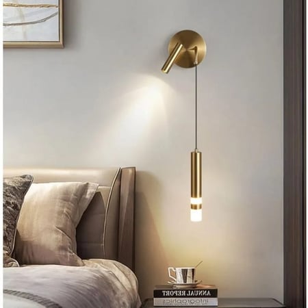 ابليك جداري ليد مودرن اضاءه اصفر لون ذهبي