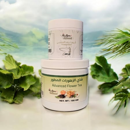 شاي الزهورات المطور + كريم تيف