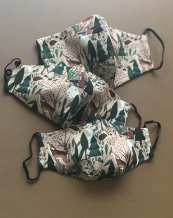 كمامة قماشية غزال وغابة #97