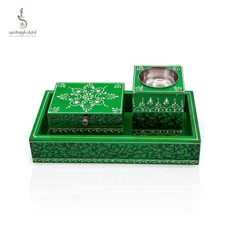 طوفرية خشبية مبخرة وصندوق