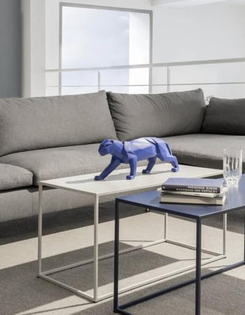 لادرو تمثال النمر المنحوت غير لامع ( ازرق)