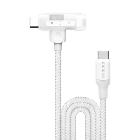 سلك شاحن موماكس 2 في 1 من USB-C إلى USB-C و آيفون مضفر بطول 1.5 م
