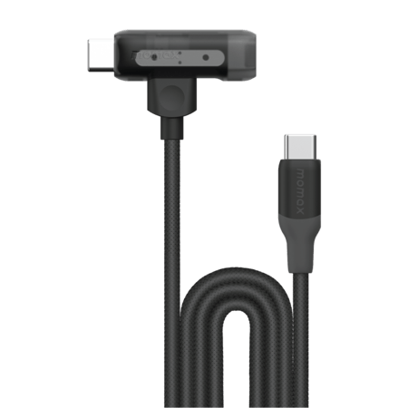سلك شاحن موماكس 2 في 1 من USB-C إلى USB-C و آيفون مضفر بطول 1.5 م