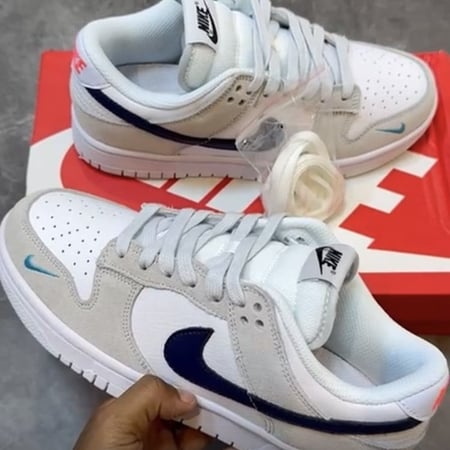 Dunk Low 'Mini Swoosh - Football Grey Midnight Navy'